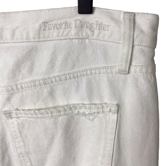 Favorite Daughter The Otto High Waist Boyfriend Jeans White Size 32 Distressed - Picture 9 of 14
